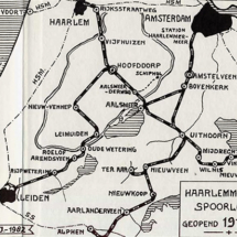 Routekaart Haarlemmermeerspoorlijen